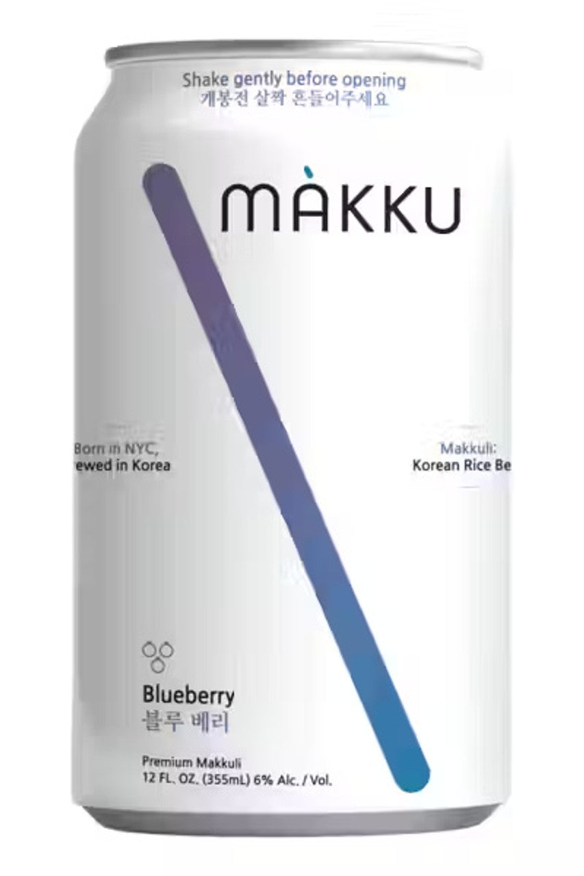 Makku Blueberry Gluten Free Rice Beer 12oz 4 Pack Can Happysliquor