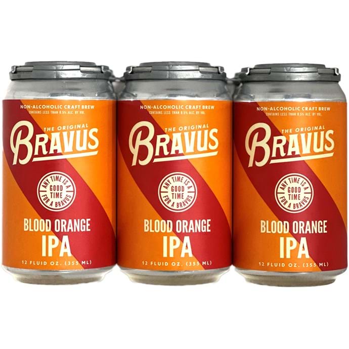 Bravus Brewing Blood Orange Ipa Non Alcoholic 12oz 6 Pack Can