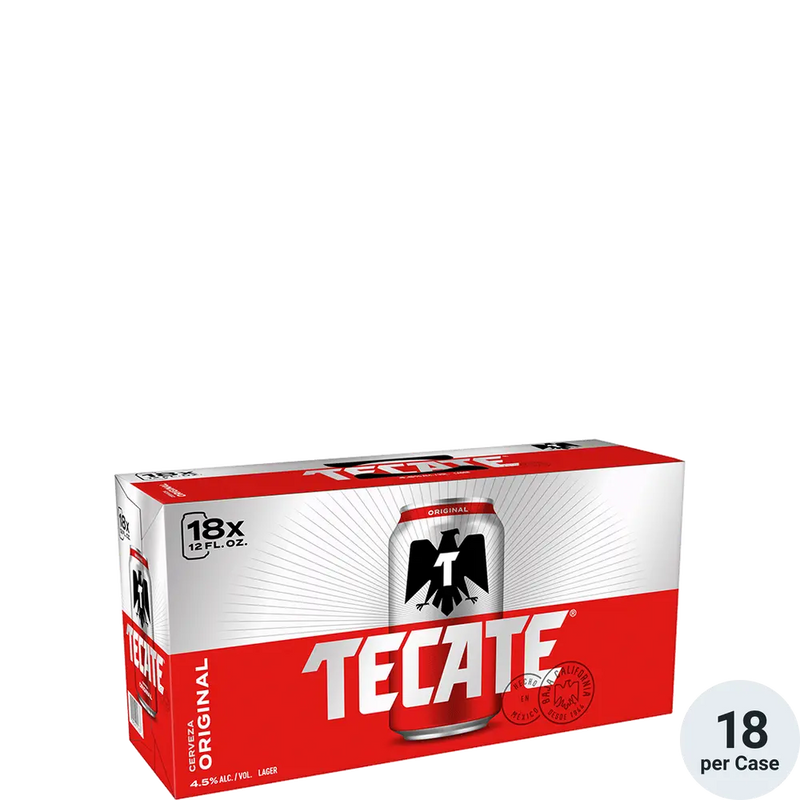 Tecate Original Cerveza 12oz 18 Pack Can