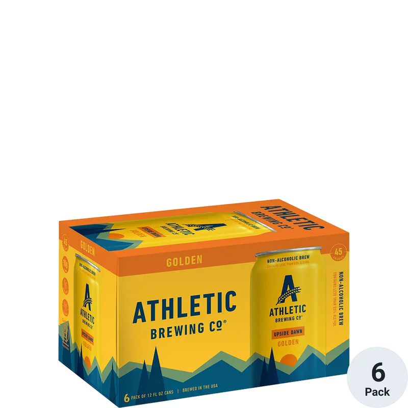 Athletic Upside Down golden Non Alcoholic 12oz 6 Pack Can