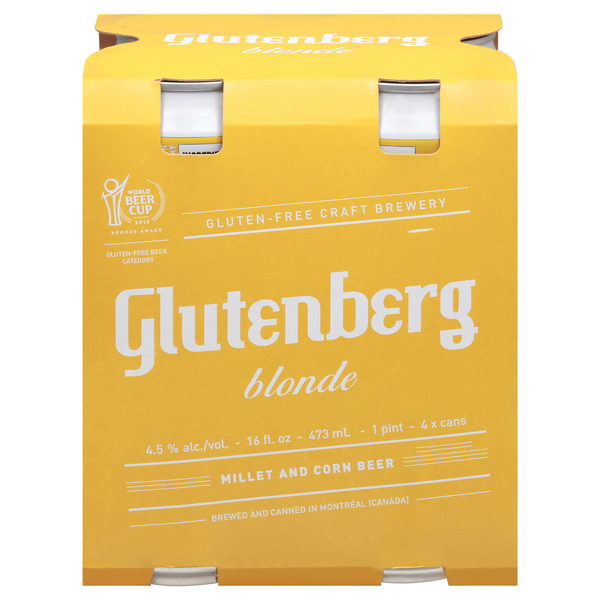 Glutenberg Blonde 16oz 4 Pack Can