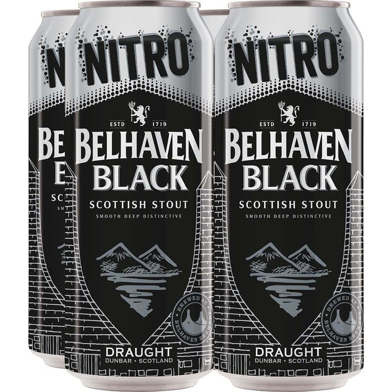 Belhaven Black Scottish Stout 14.9oz 4 Pack Can