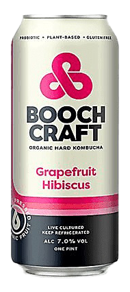 Booch Craft Grapefruit Hibiscus  Organic Hard Kombucha 16oz