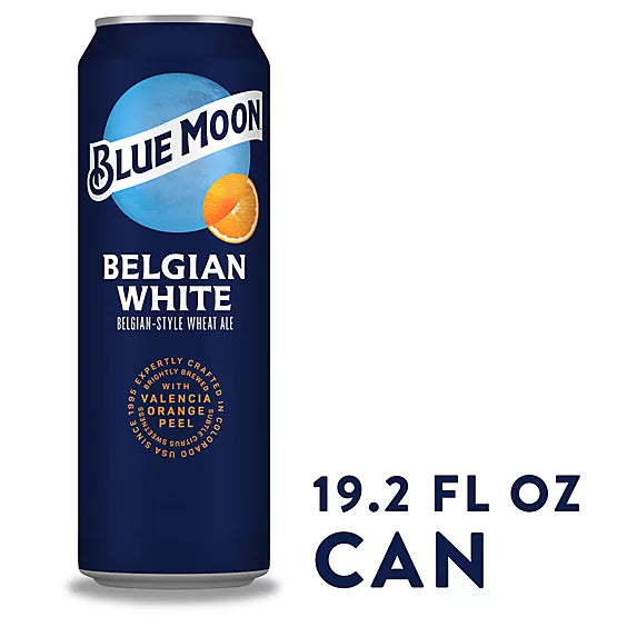 Blue Moon Belgian White Ale 19.2oz Can – Happysliquor