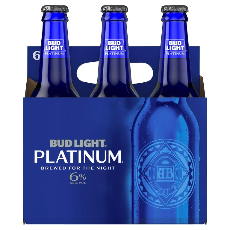 Bud Light Platinum Beer, 6 Pack Beer, 12 FL OZ Bottles, 6% ABV main image 0