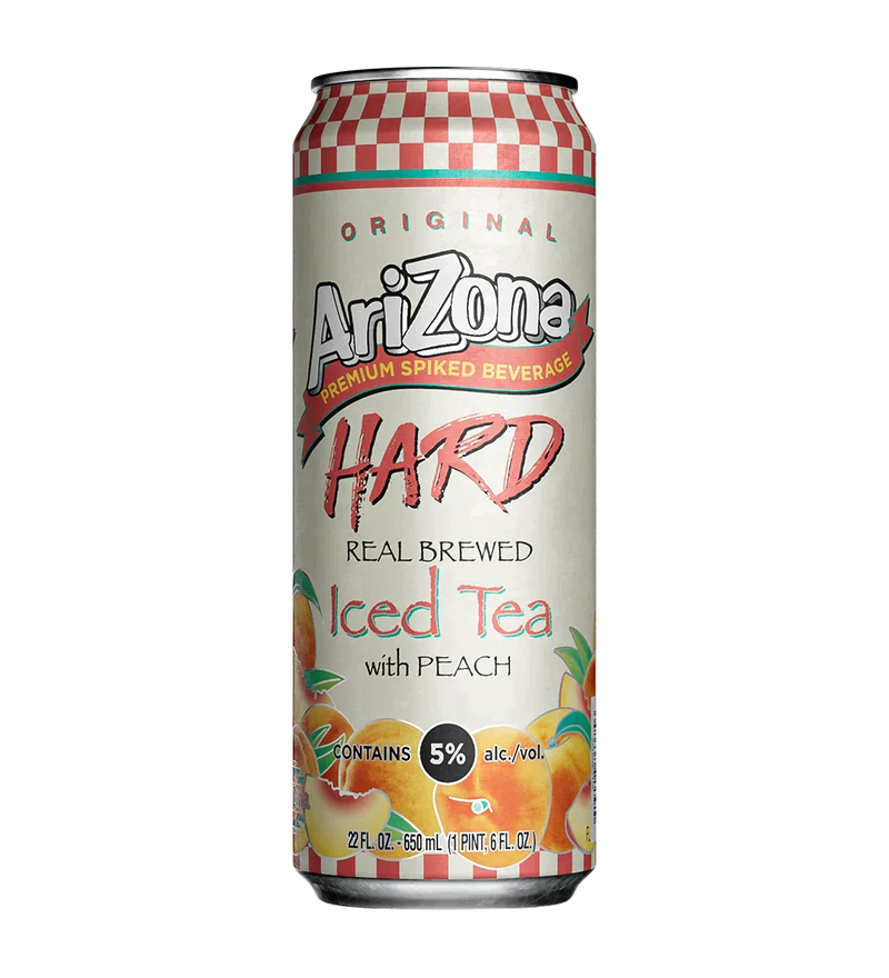Arizona Hard Iced Tea Peach Contains (5% Alc.)