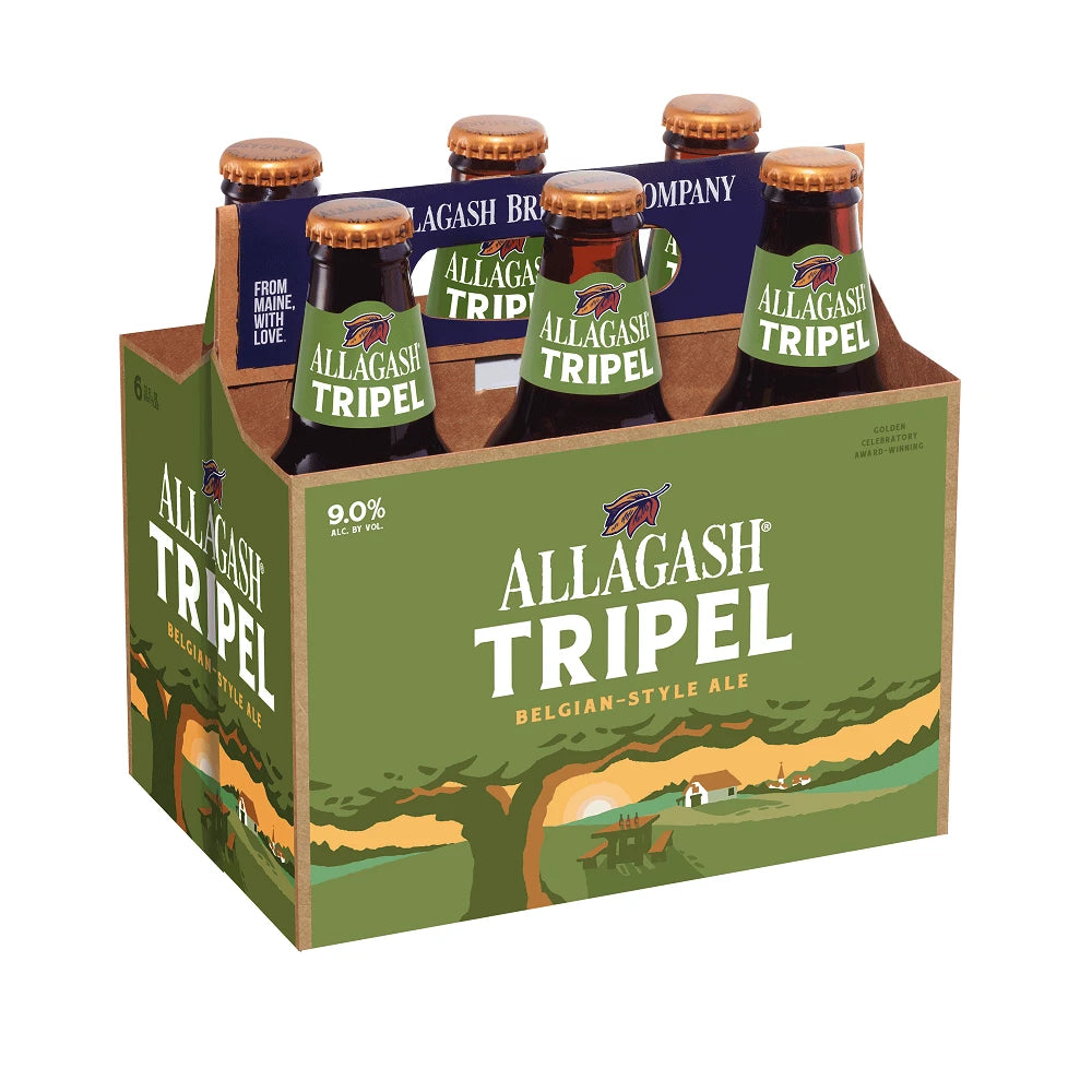 Allagash Tripel Belgian Style 12oz 6 Pack Bottles Happysliquor