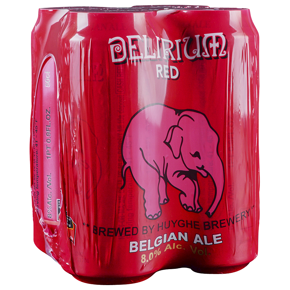 Delirium Red Belgian Ale 16oz 4 Pack – Happysliquor