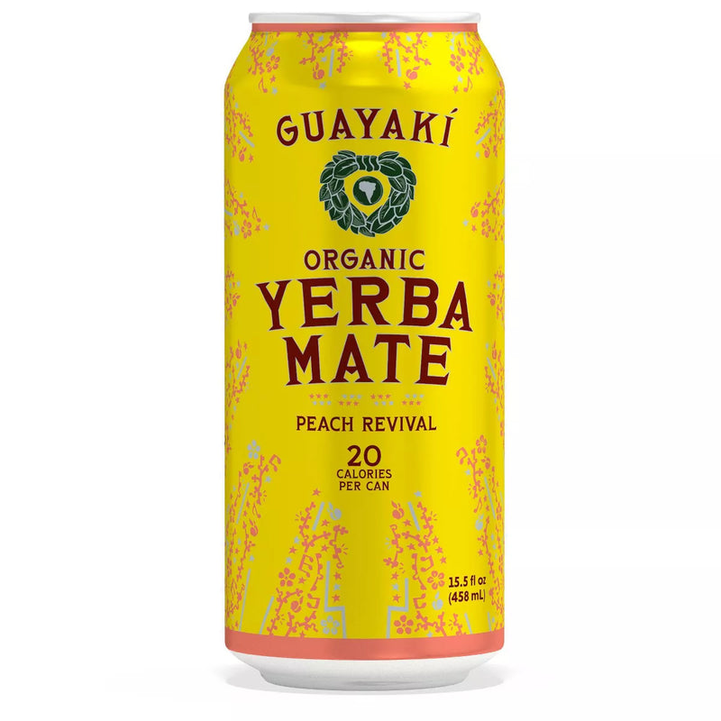 Guayaki Organic Yerba Mate Peach Revival 15.5oz