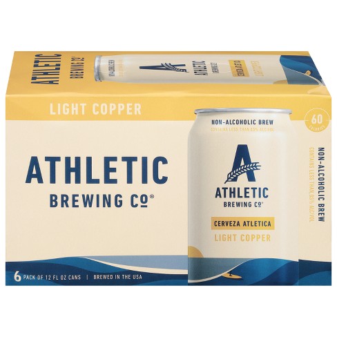 Athletic Cerveza Atletica Light Copper Non Alcoholic 12oz 6 Pack Can