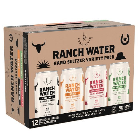 Lone River Ranch Water Hard Seltzer Variety 12 Pack Can