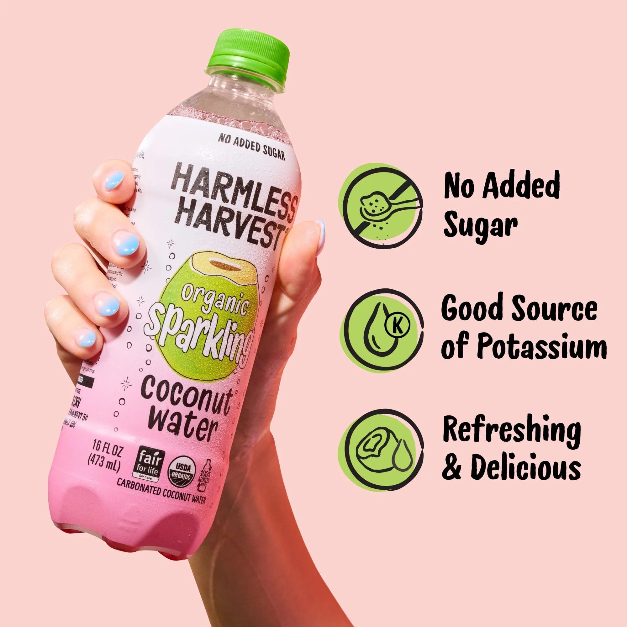 Harmless Harvest Organic Sparkling Coconut Water 14oz – Happysliquor