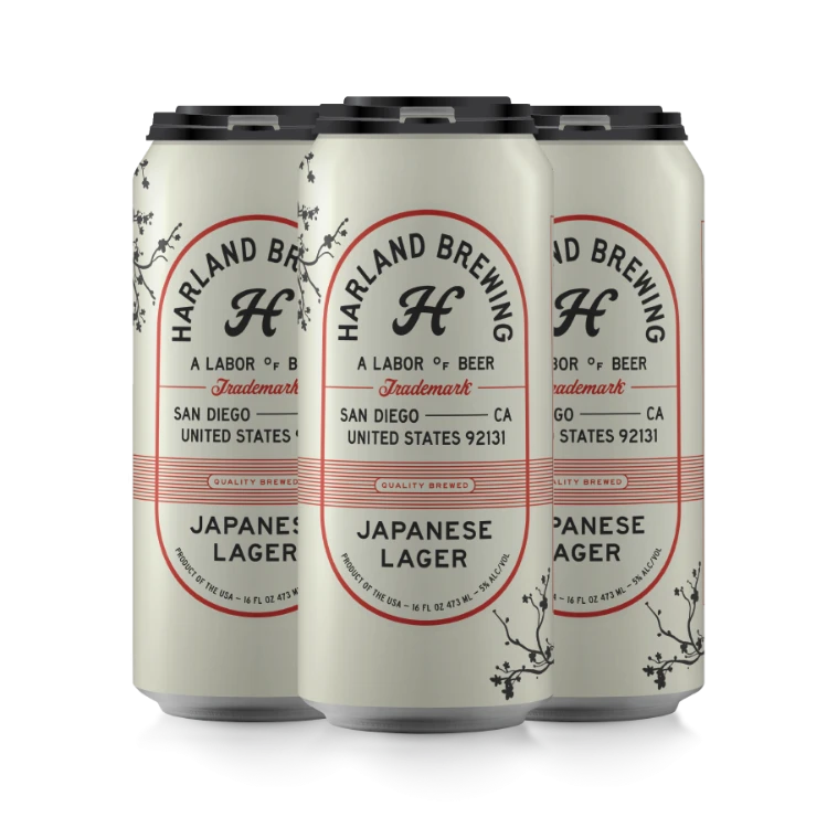 Harland Japanese Lager 16oz 4 Pack Can (alc.5%)