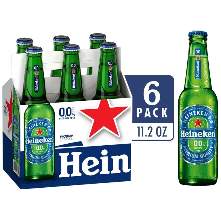 Heineken Alcohol Free 6 Pack Bottles