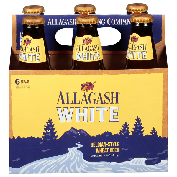 Allagash White Belgian Style Wheat Beer 12oz 6 Pack Bottles