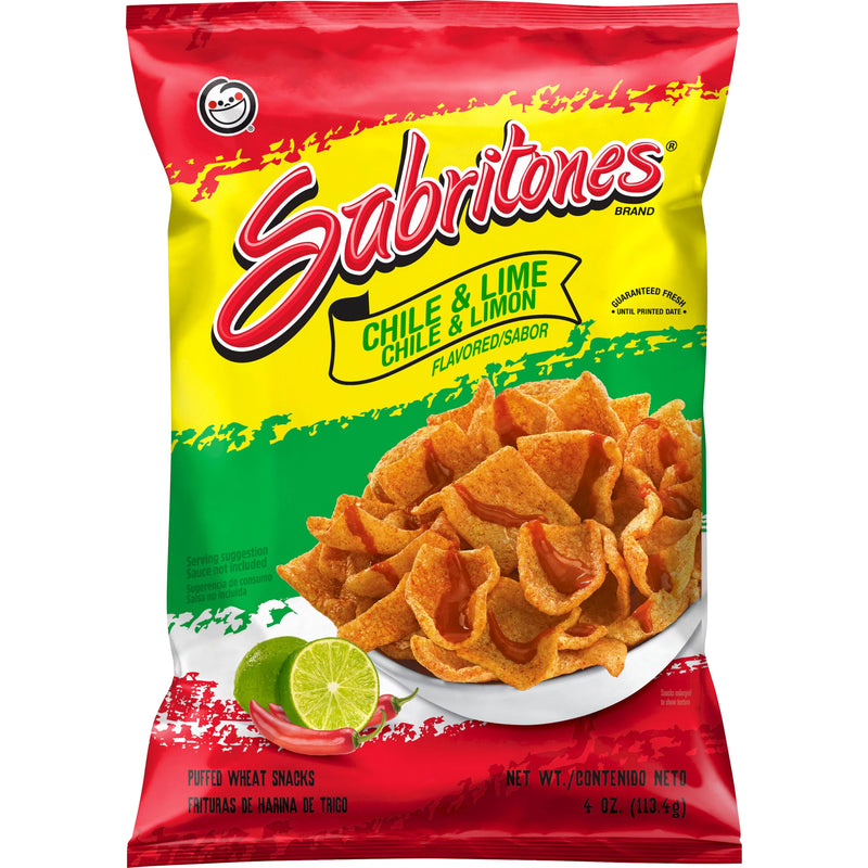 Sabritones Chile & lime Puffed Wheat Snacks 113.4g