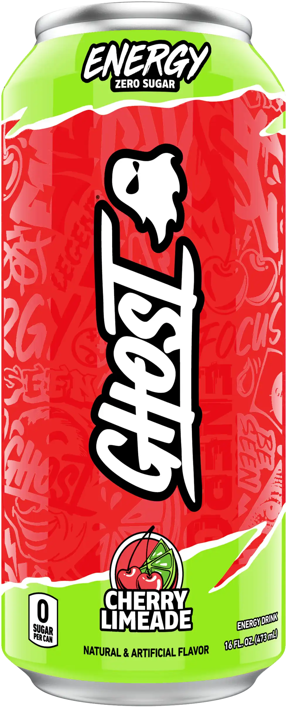 Ghost Energy Zero Sugar Sour Cherry Limeade 16oz – Happysliquor