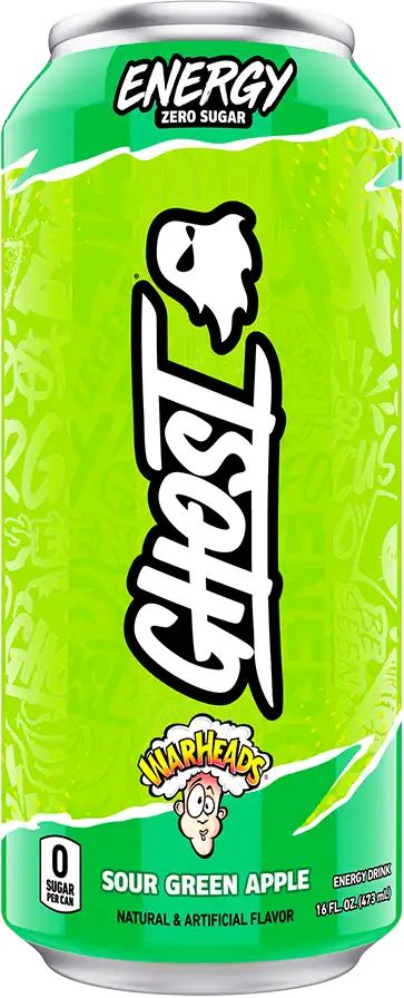 Ghost Energy Zero Sugar Warheads Sour Green Apple 16oz
