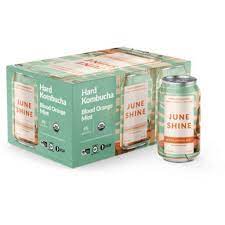 June Shine Blood Orange Mint Hard Kombucha 12oz 6 Pack Can