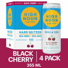 High Noon Hard Seltzer Black Cherry 355ml 4 Pack Can