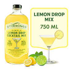 Stirrings Simple Lemon Drop Cocktail Mix Real Juice 750ml