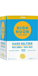 High Noon Hard Seltzer Lemon 355ml 4 Pack Can