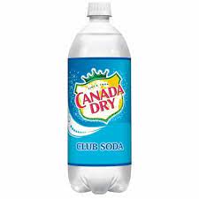 Canada Dry Club Soda  1 Liter Bottle