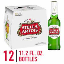 Stella Artois Premium Lager Beer 12oz 12 Pack Bottles
