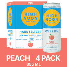 High Noon Hard Seltzer Peach 355ml 4Pack Can