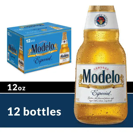 Modelo Especial Cerveza 12 oz 12 Pack Bottles