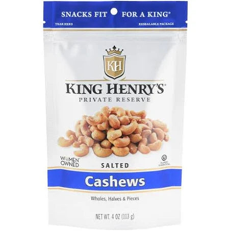 King Henrys Unsalted Cashews 56.7g