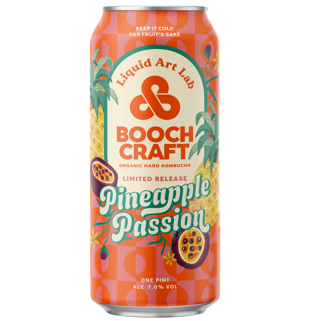 BoochCraft Pineapple Passion Hard Kombucha 16oz – Happysliquor