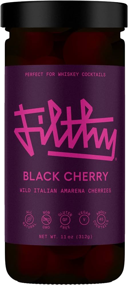 Filthy Black Cherry Wild Italian Amarena Cherries 11oz