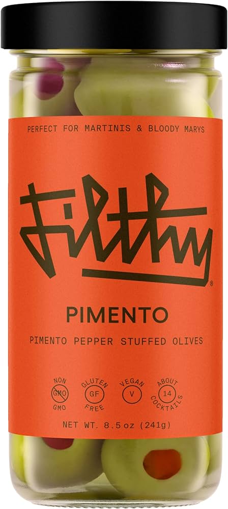 Filthy Pimento Pepper Stuffed Olives 8.5oz