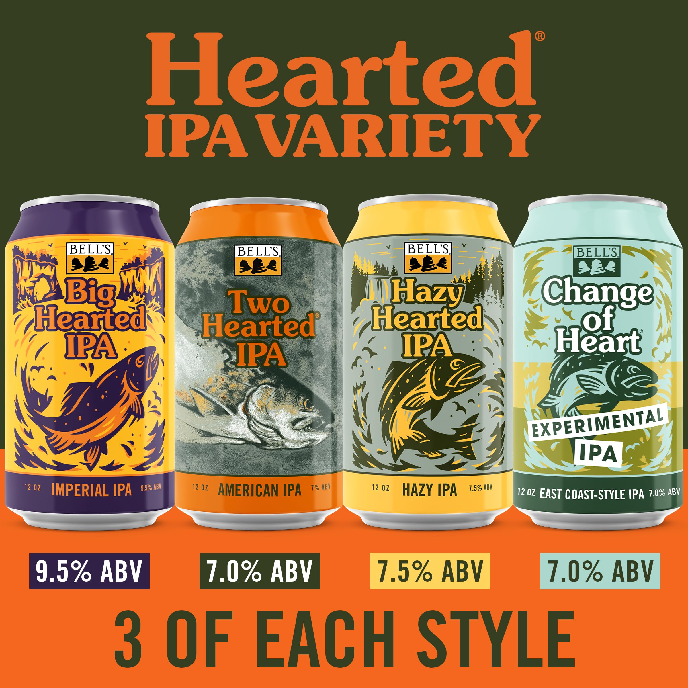 Bells Hearted Ipa Variety 12oz 12pack Cans – Happysliquor
