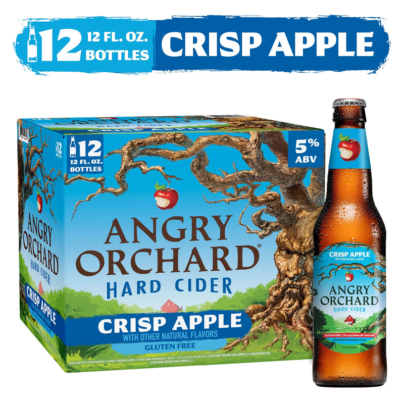 Angry Orchard Crisp Apple Hard Cider 12oz 12 Pack Bottles