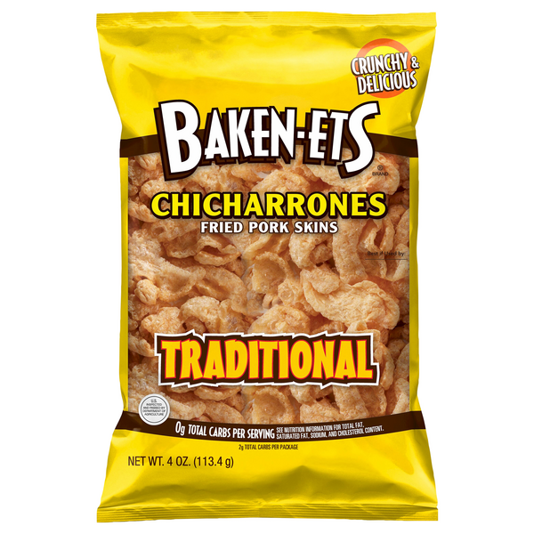 Baken - Ets Chicharrones Fried Pork Skins Traditional 113.4g