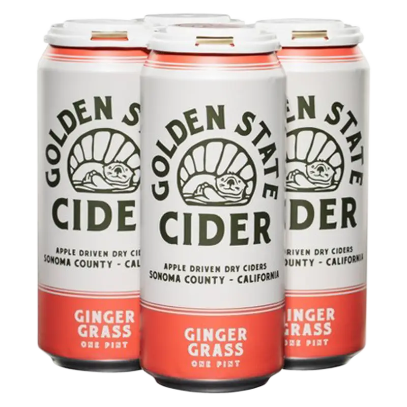 Golden State Cider Ginger Grass 16oz 4 pack can