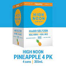 High Noon Hard Seltzer Pineapple 355ml 4Pack Can