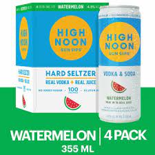 High Noon Hard Seltzer Watermelon 355 ml 4 Pack Can