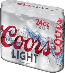 Coors Light 24oz 3Pack Can