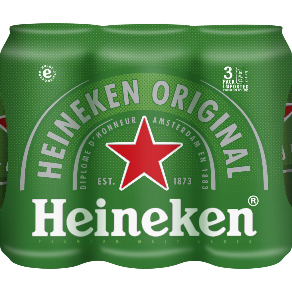 Heineken Premium Malt Lager 3 Pack Can – Happysliquor